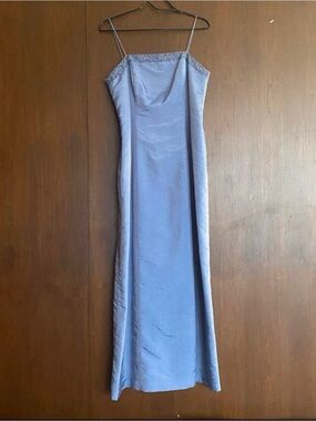 Alex Evenings Periwinkle beaded Formal Spaghetti Strap Dress